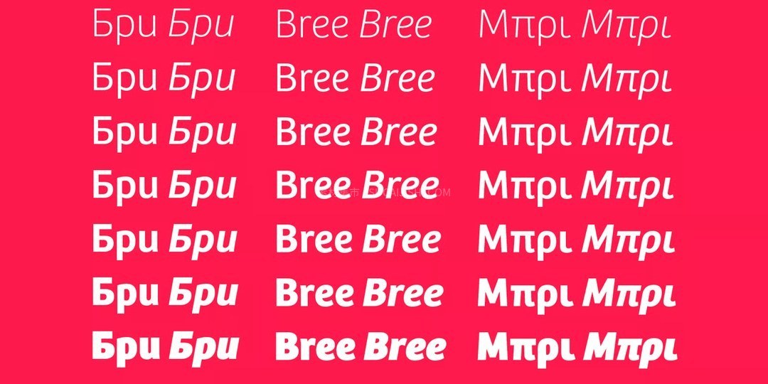 Bree多语言超级可变字体家族